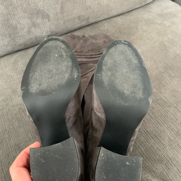 Grey thigh high “slayer” boots - Picture 3 of 4